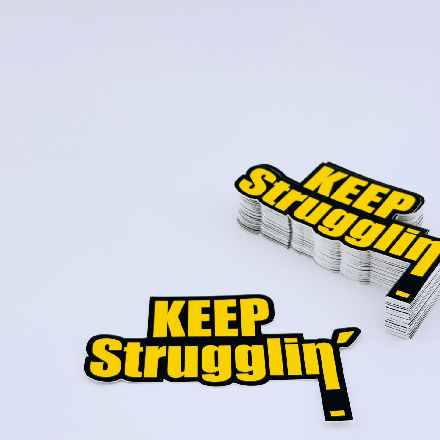 KEEP Strugglin' Yellow Belt sticker