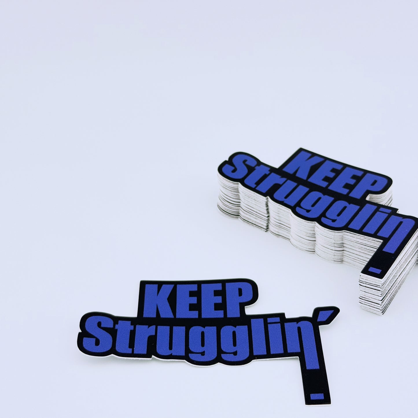 KEEP Strugglin' Blue Belt sticker