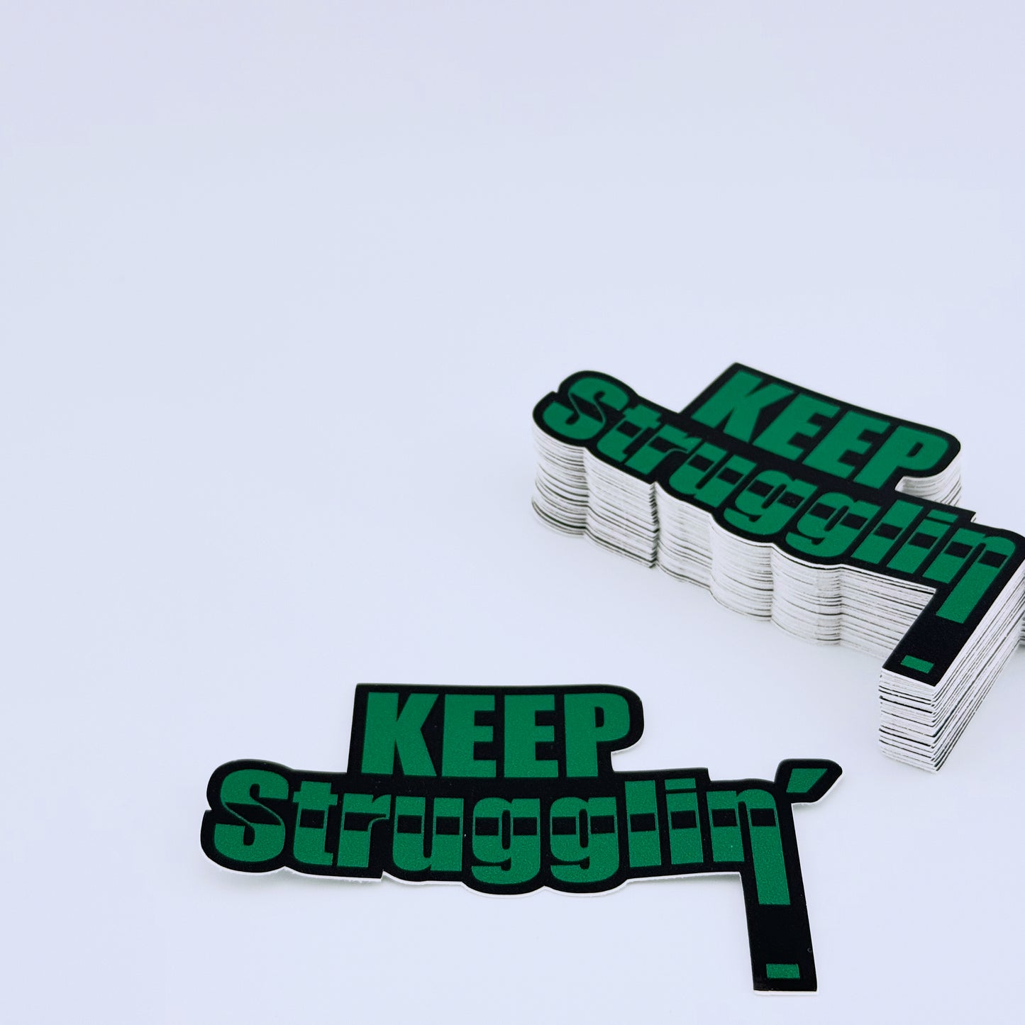 KEEP Strugglin' Green/Black Belt sticker