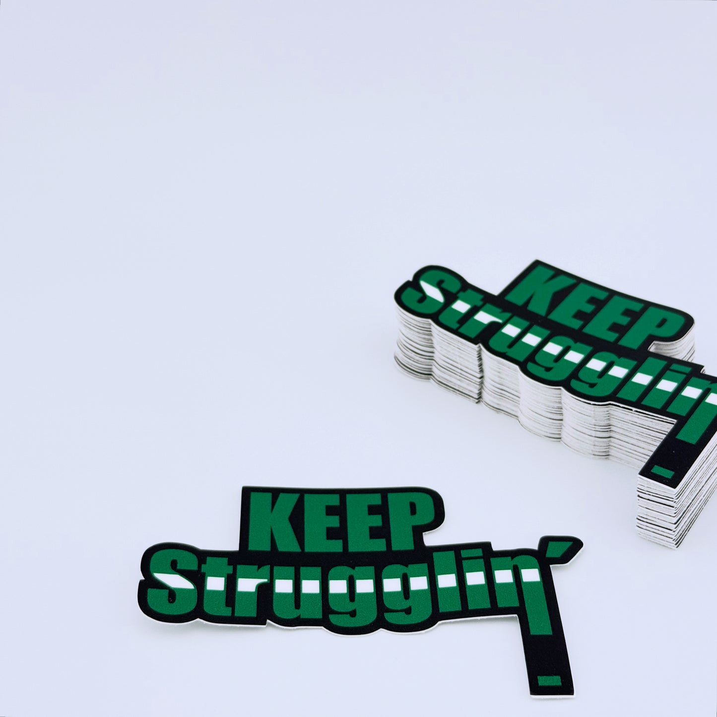 KEEP Strugglin' Green/White Belt sticker